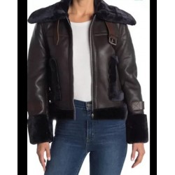 Gossip Girl Julien Calloway Fur Trim Leather Jacket
